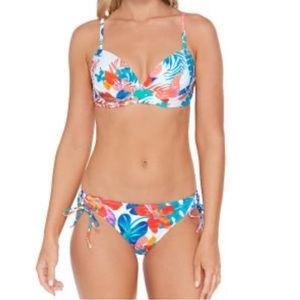 RAISINS Riviera Maya women’s size XL push up bra w underwire bikini top NWT